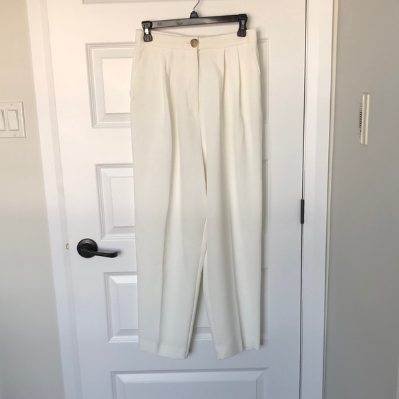 Wide leg cream slacks - Picture 1 of 3